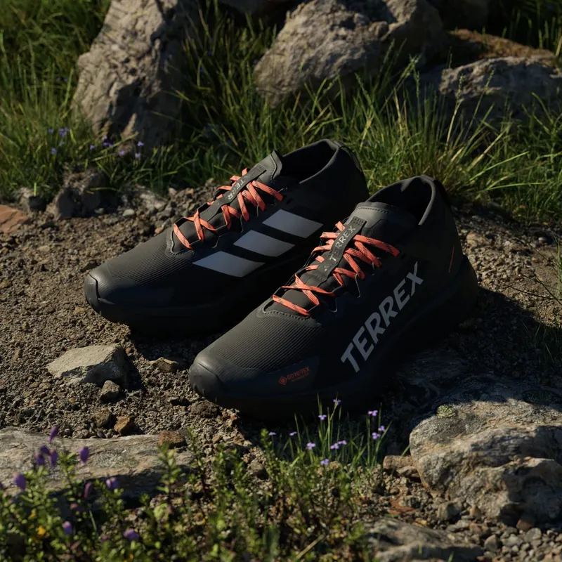 Adidas Terrex Agravic GTX Trail Running Core Black / Grey Two / Semi Impact Orange (IH2939)