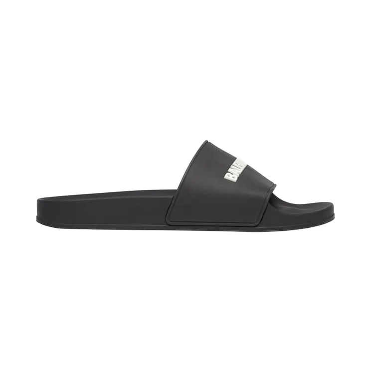 Balenciaga Pool Slide Black White