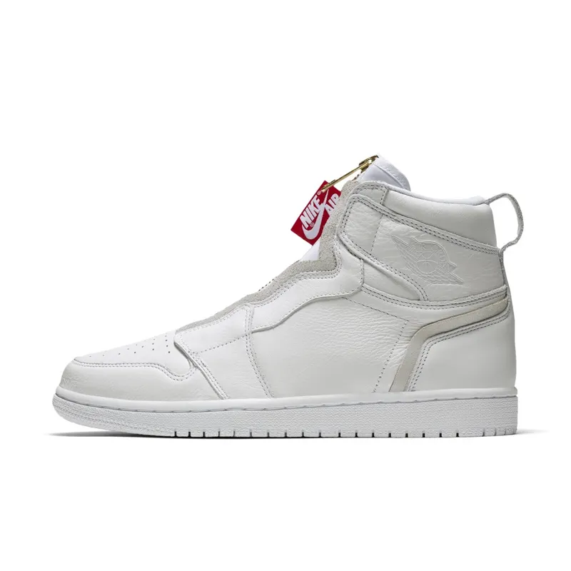 Jordan 1 Retro High Zip White (W) White/White-University Red (AQ3742-116)