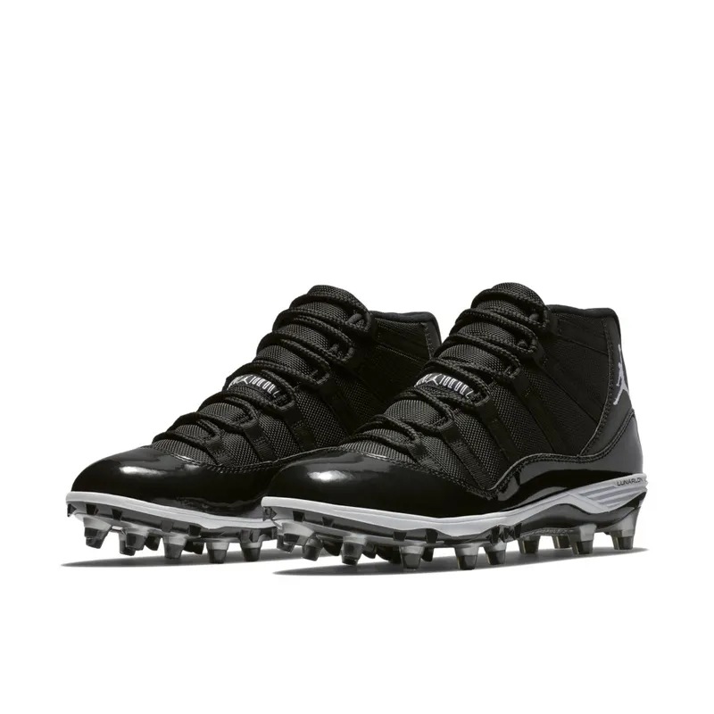 Jordan 11 Retro Cleat Black Black/White-Metallic Silver (AO1561-011)