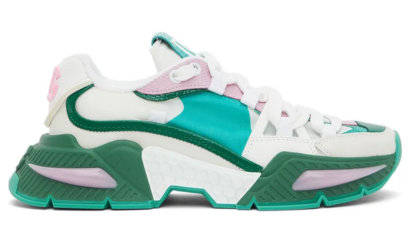 Dolce & Gabbana Green & White Airmaster Sneakers (CK1984 AY755)