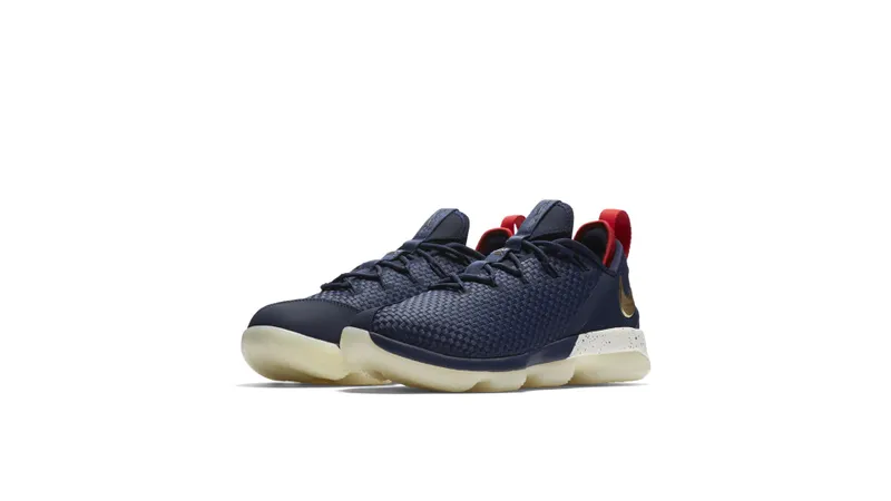 Nike LeBron XIV Low Midnight Navy/Metallic Gold Midnight Navy/Metallic Gold (878636-400)