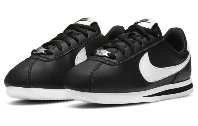 Nike Cortez Basic Leather Black White (GS)