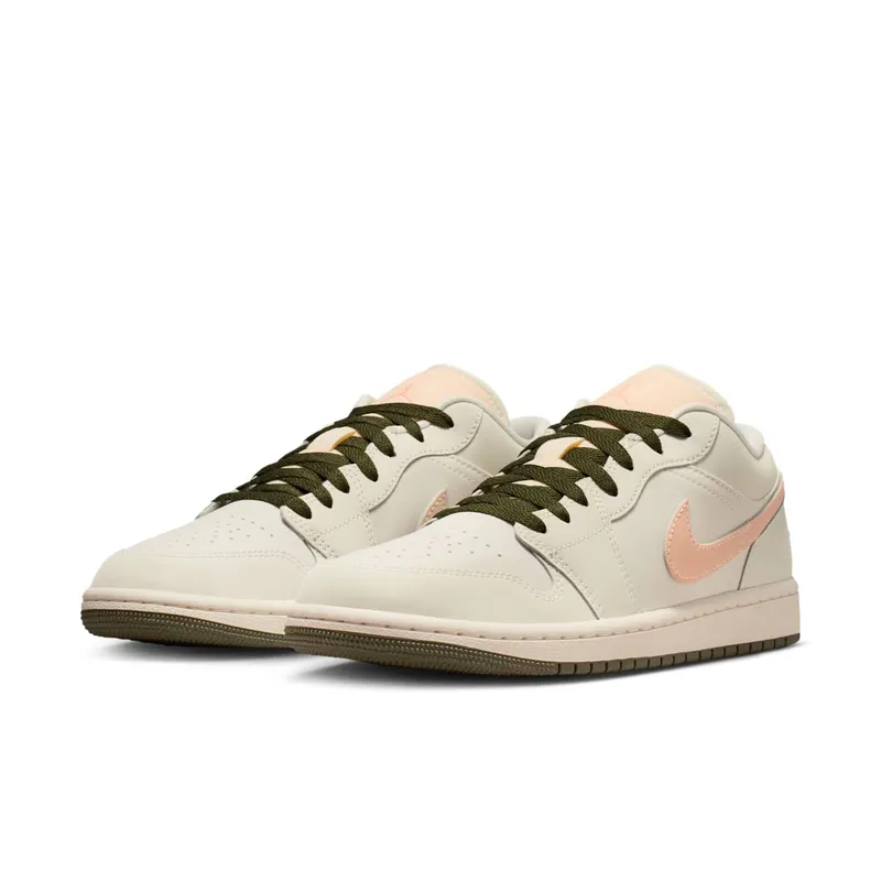 Jordan 1 Low “Sail Crimson Tint Khaki” (DC0774-111)