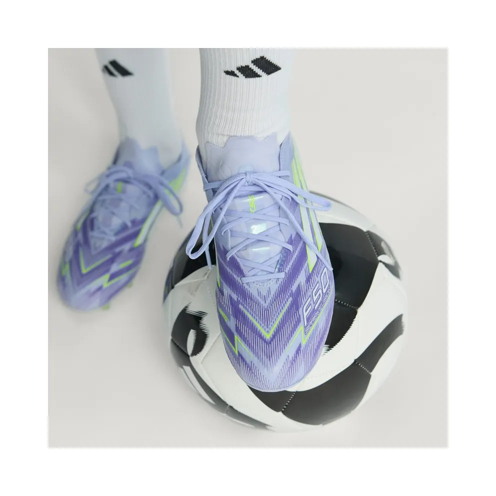 adidas F50 Sparkfusion Elite Low Firm Ground/artificial Grass Boots “Violet Tone / Lucid Lemon / Purple Rush” (JR9225)