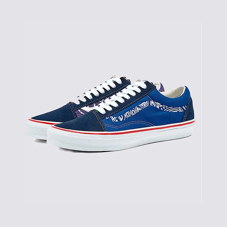 Vans Blue & Yellow Bedwin & The Heartbreakers Edition OG Old Skool LX Sneakers (VN0A4P3X9VM)