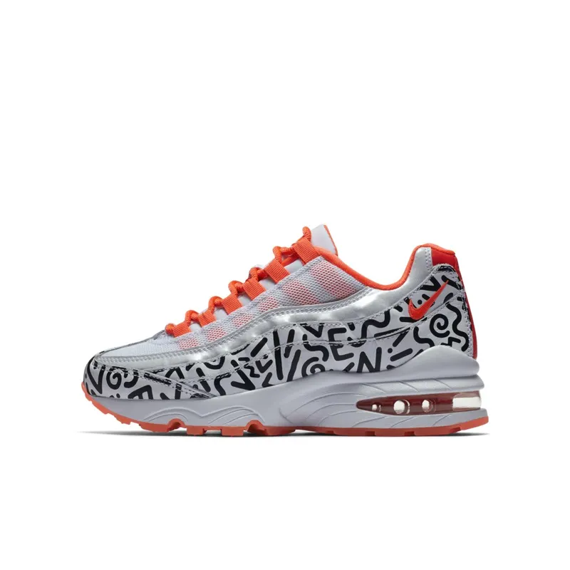 Nike  Air Max 95 White Black Crimson (GS) White/White-Black-Bright Crimson (AH3808-100)