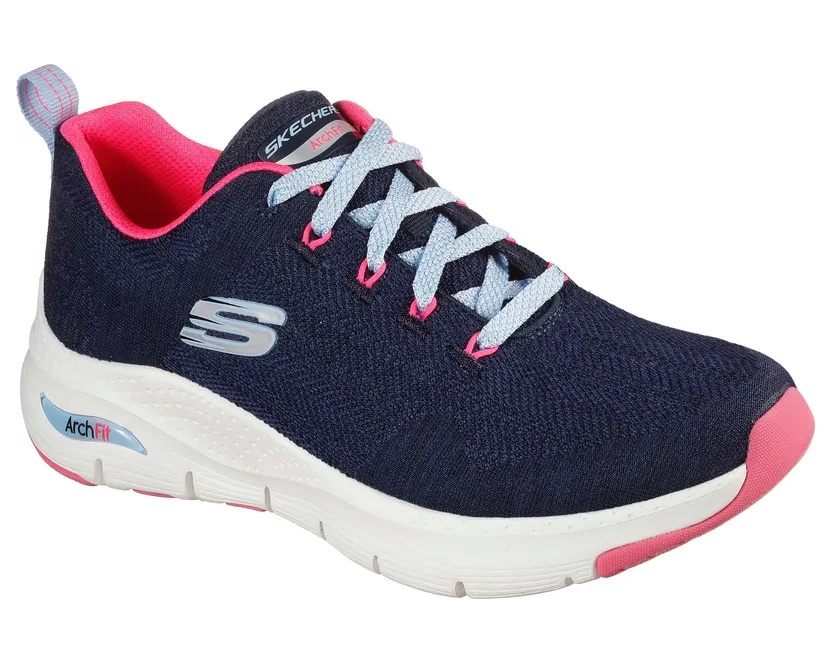 Skechers Arch Fit – Comfy Wave – Marine / Heet Roze (149414 NVHP)
