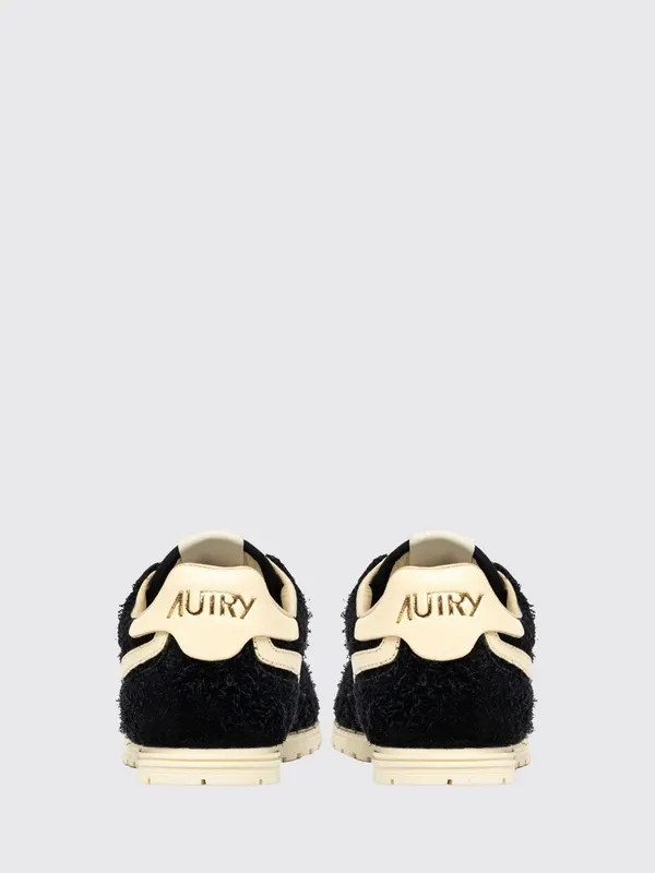 Autry Windspin Bicolour Low Top in Leather and Nylon Black (WSLMUB27)