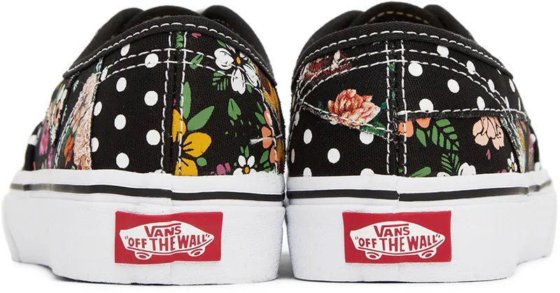 Vans Kids Black Authentic Patchwork Big Kids (VN0005VVY23)