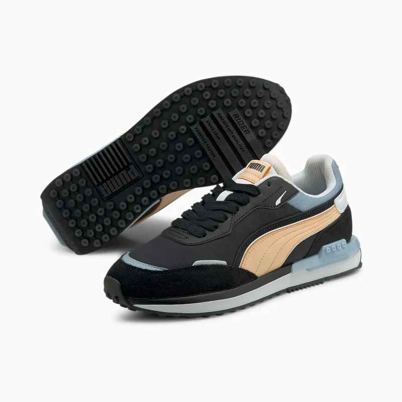 Women’s PUMA City Rider Electric Black/Peach Parfait (382045-04)