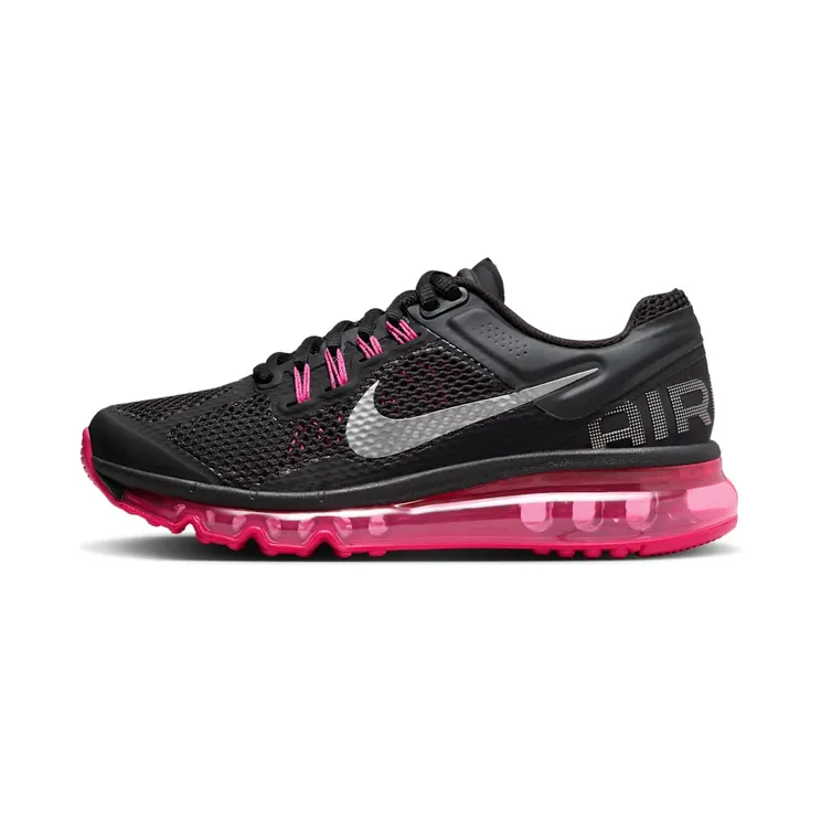 Nike Air Max 2013 GS “Black / Dark Grey / Fusion Pink / Metallic Silver” (555753-001)