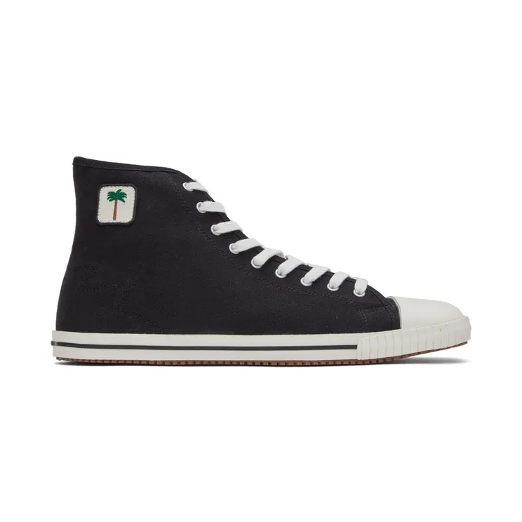 Palm Angels Black Vulcanized High Top Sneakers (PMIA075S22FAB0011001)