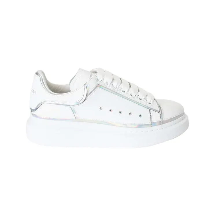 Alexander McQueen Oversized White Silver Hologram Trim (645868WIBNV9989)