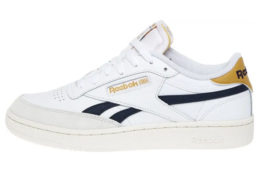 Reebok Club C Revenge Footwear White / Vector Navy / Retro Gold (ID9315)