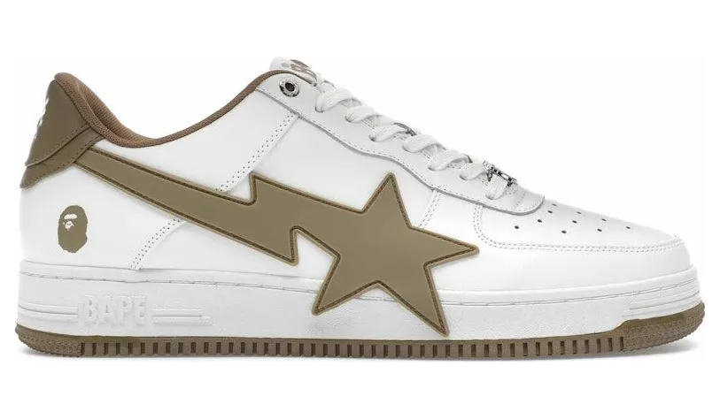 A Bathing Ape Bape Sta OS #2 White Beige (1K20-191-314-BEI)