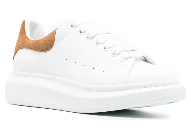 Alexander Mcqueen Leather “White/Brown” (553680 WIAJW 9900) (4)
