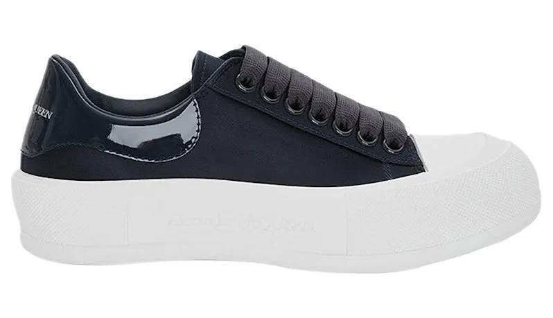 Alexander McQueen Deck Skate Plimsoll Lace-Up Anthracite (708085 W4GP9 1103)
