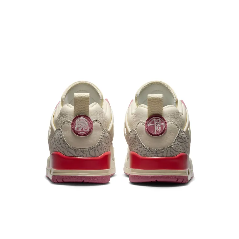 Jordan Spiz’ike Low – “Pale Ivory / Track Red / Coconut Milk / Desert Berry” (IR1836-103)