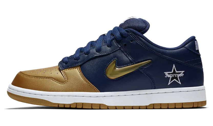 Nike SB Dunk Low Supreme – Navy Gold (CK3480-700)