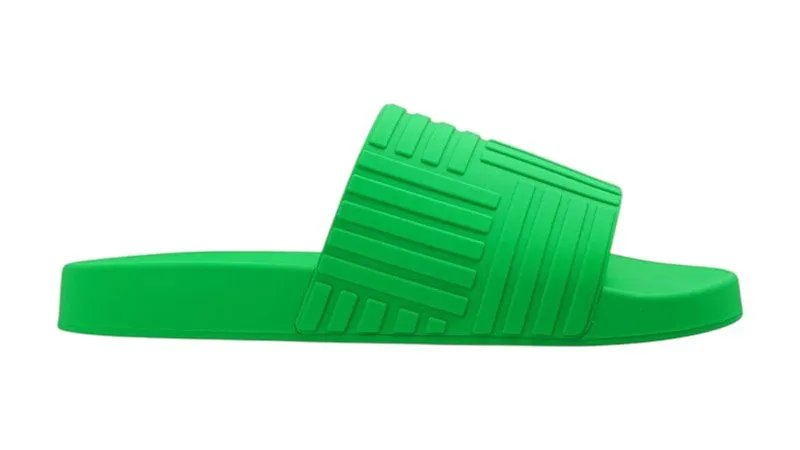 Bottega Veneta Rubber Carpet Slides Parakeet (690039-V1O60-3708)