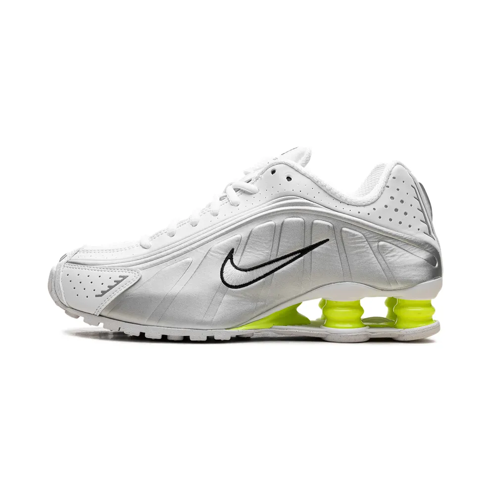 Nike Shox R4 “White Metallic Silver Volt” (AR3565-102)