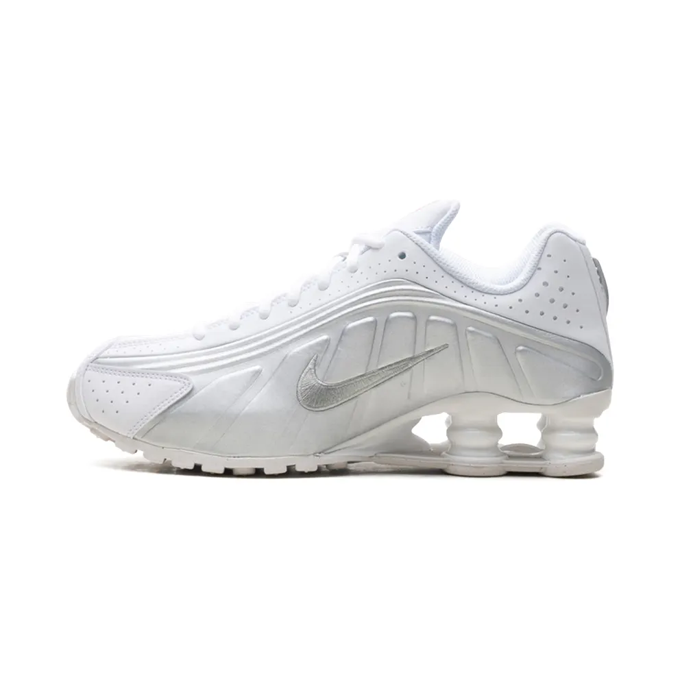 Nike Shox R4 GS “White Bright Crimson Metallic Silver” (CW2626-101)