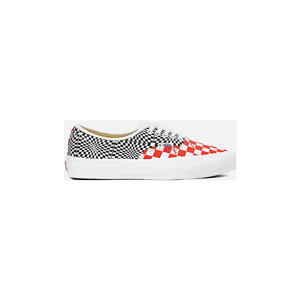 Vans Orange and Black Check OG Authentic LX Sneakers (VN0A4BV91XL)