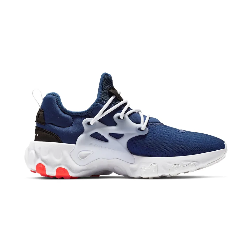 Nike React Presto Rabid Panda Blue Void/Habanero Red-Team Red-Black-White (AV2605-400)
