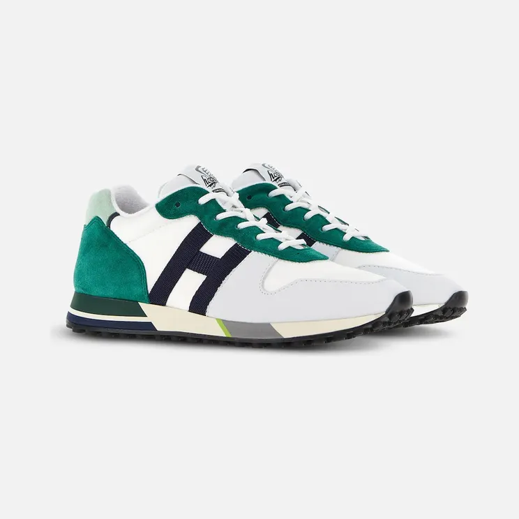 Sneakers Hogan H383 White Green Blue (HXM3830AN52S8J546J)