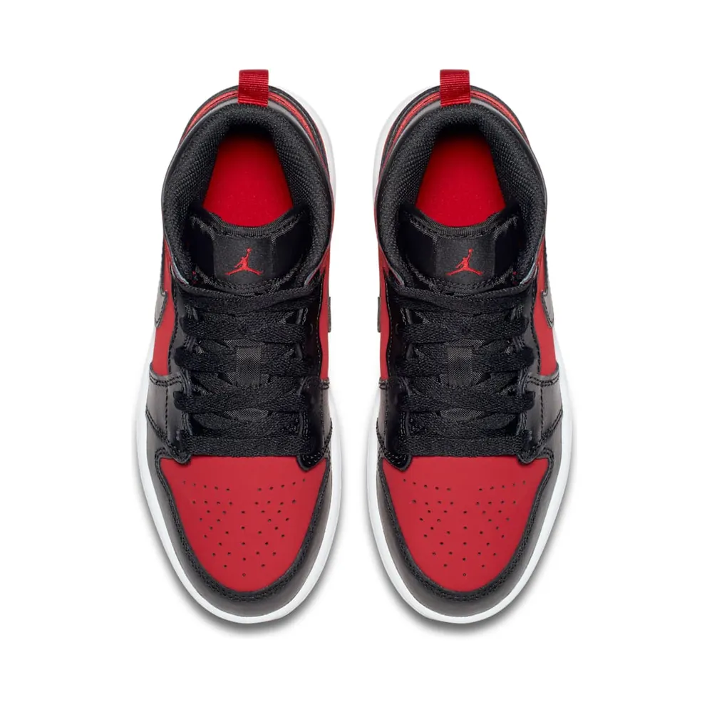 Jordan 1 Mid Gym Red Black (PS) Gym Red/Black-White (640734-610)