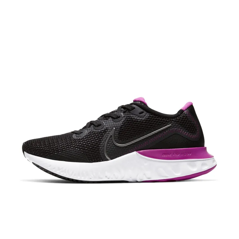 Nike Renew Run Black White (W) Black/White-Fire Pink-Metallic Dark Grey (CK6360-004)