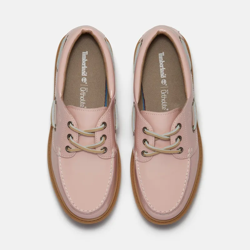 Timberland Stone Street Platform Boat Shoe Light Pink Patent Leather (TB0A2GVF-A5H)