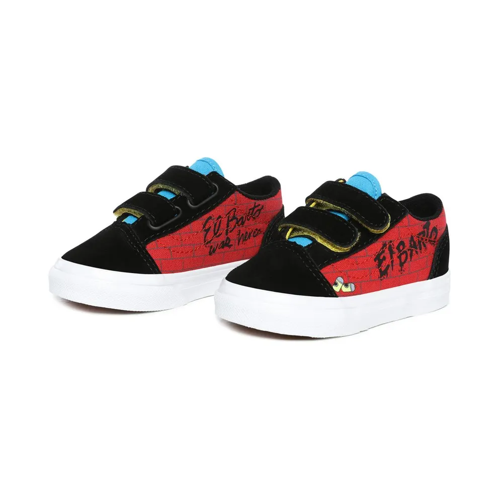 Vans The Simpsons X Vans El Barto Old Skool V Toddler Shoes Red (VN0A38JN17A)