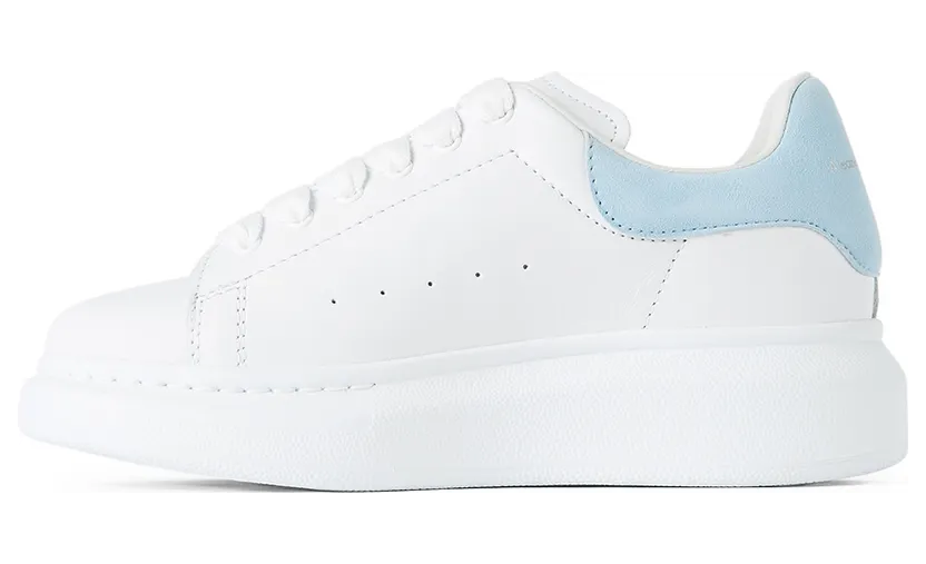 Alexander McQueen Kids White & Blue Suede Tab Oversized Sneakers (587691 WHX12) (3)
