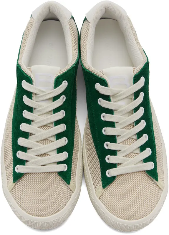 BY FAR Green & Off-White Suede Rodina (22CRROAGRGU)