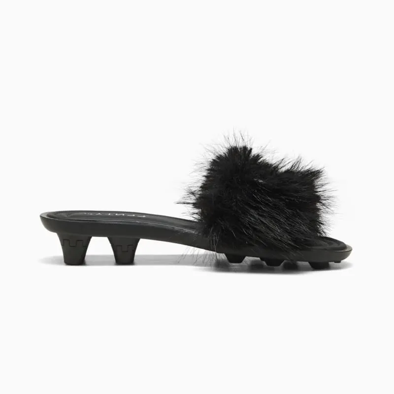 Puma Cat Cleat Sandals Fenty Chic Fur Black (404768-02)