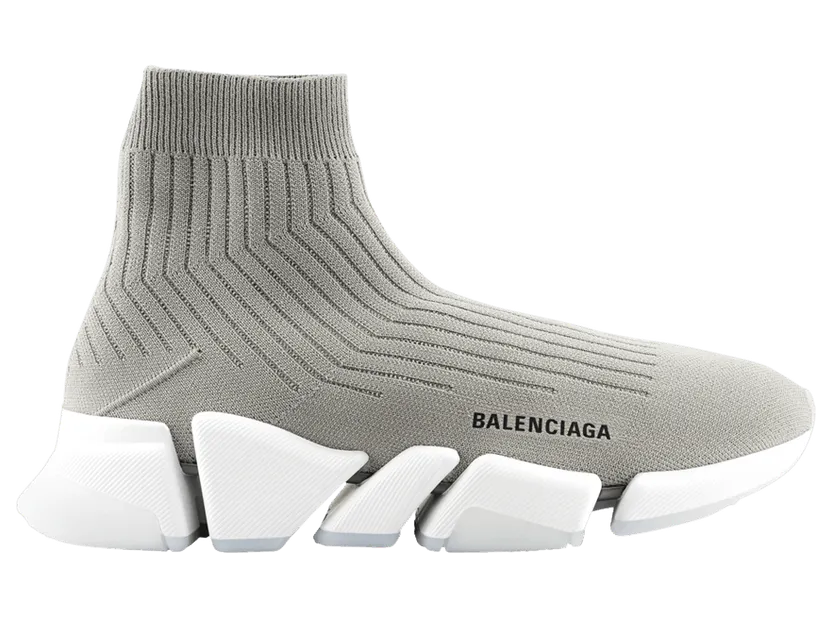 Balenciaga Speed Trainer Rib-Knit Light Gray (654020W2D811391)