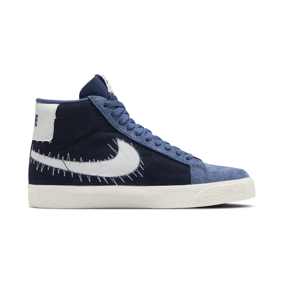 Nike SB Zoom Blazer Mid Sashiko Mystic Navy Mystic Navy/Sail-Sail-Gum Light Brown (CT0715-400)