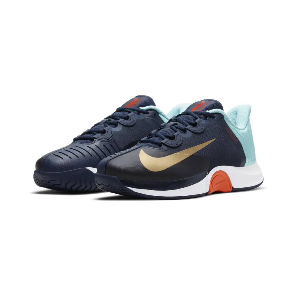 NikeCourt Air Zoom GP Turbo Hardcourt Blue “Obsidian / Copa / White / Metallic Gold” (CK7513-400)