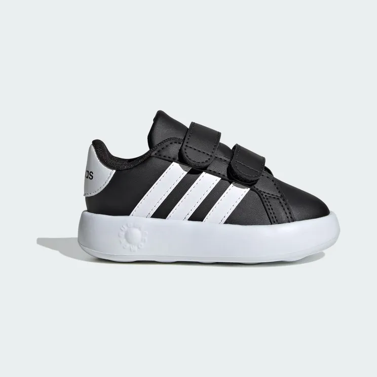 adidas Grand Court 2.0 Shoes Kids “Core Black / Cloud White / Core Black” (ID5272)