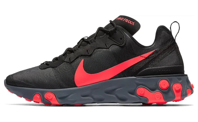 Nike React Element 55 Black Solar Red
