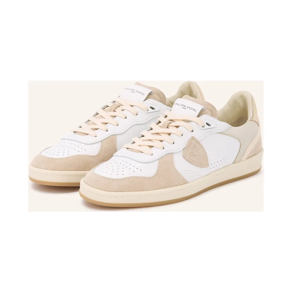 Philippe Model Paris Pgal leren with vlakken – Beige (PGLDVP04)