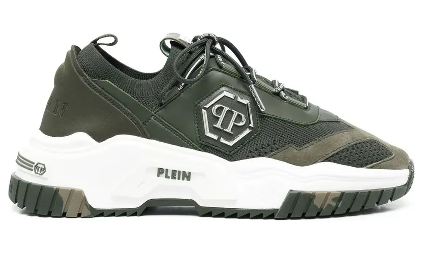 Philipp Plein Predator sneakers met logoplakkaat – Grijs (FABSUSC0248PTE003N)