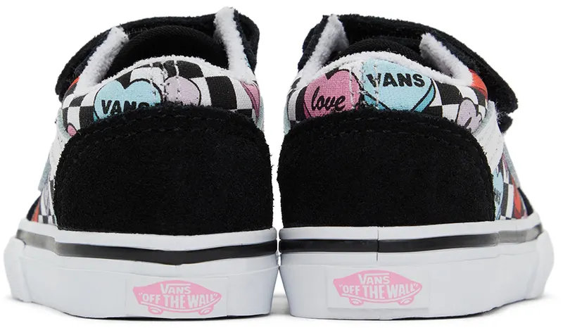 Vans Baby Black & White Candy Hearts Old Skool V (VN000D3YABY1)