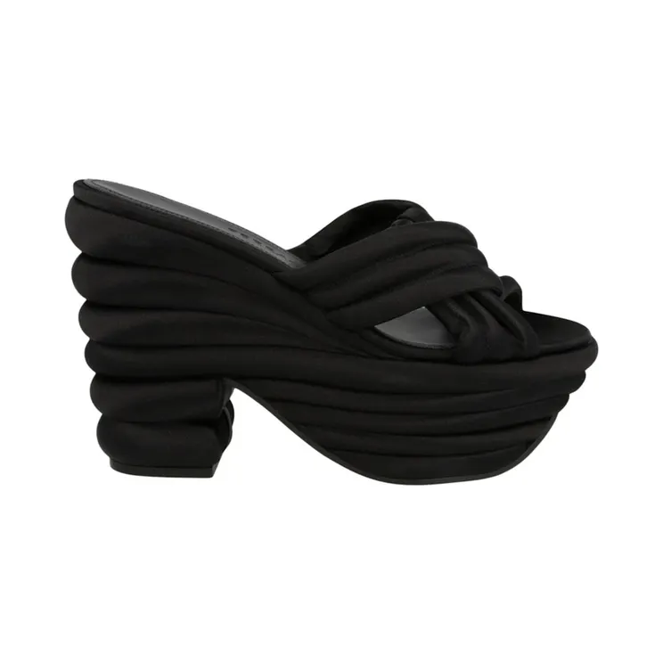 Ferragamo Rey Platform Sandals Black (01F807-763967)