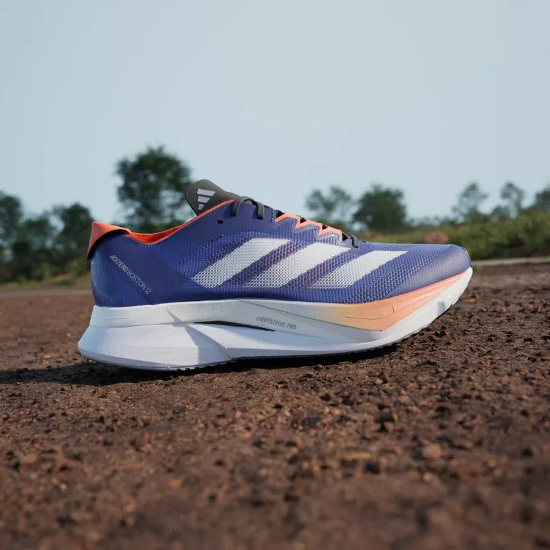 Adidas Adizero Boston 12 Lucid Blue / Cloud White / Impact Orange (JI4475)