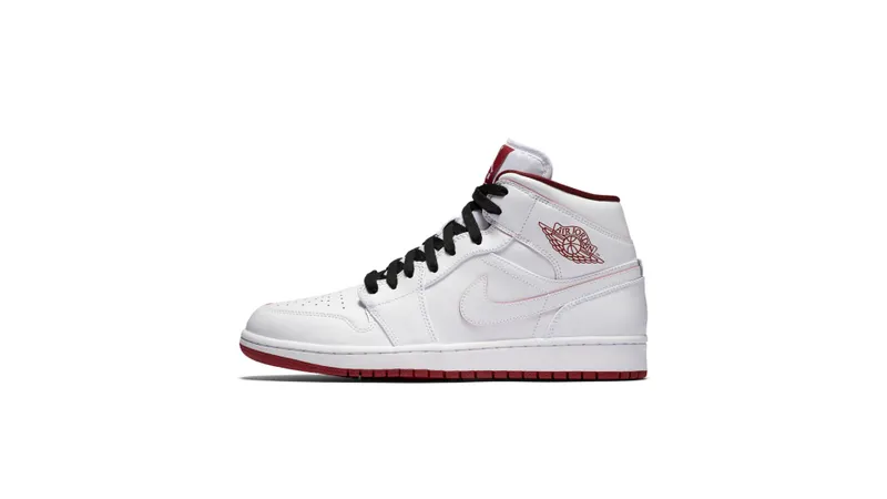 Jordan 1 Retro Mid White Gym Red Black White/Gym Red-Black (554724-103)