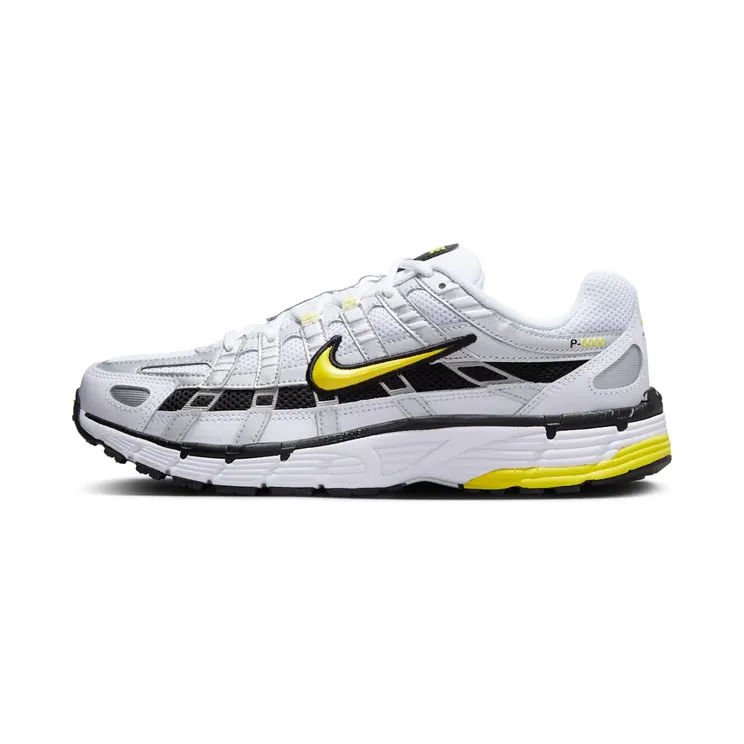 Nike P-6000 “White / Metallic Platinum / Black / Opti Yellow” (FD9876-102)