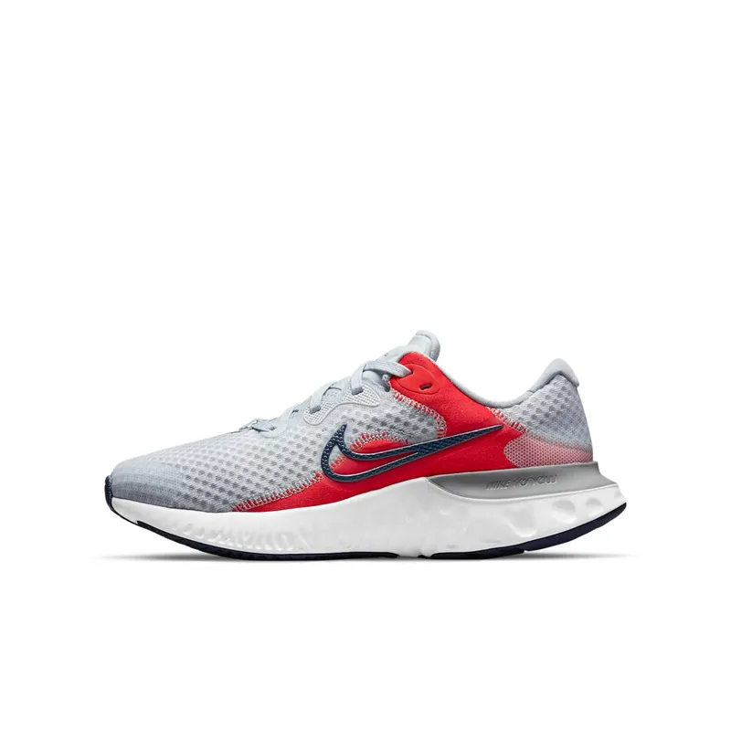 Nike Renew Run 2 “Pure Platinum / Chile Red / Wolf Grey / Deep Ocean” (CW3259-001)